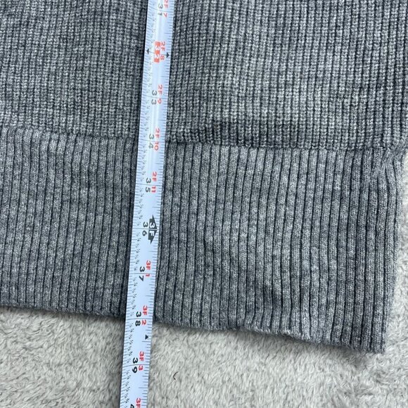 NEW Hilary Radley Womens Size M Grey Ribbed Knit Mini Sweater Dress Gray - Picture 11 of 12